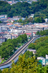 Fototapeta na wymiar 神奈川県横浜市金沢区の電車のある風景