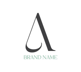 A Letter logo. EPS file. Editable Color. CMYK Color mode. Free Font used. Easy To Download.