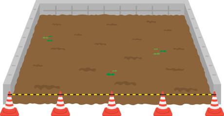 更地の土地のイラスト © R-DESIGN