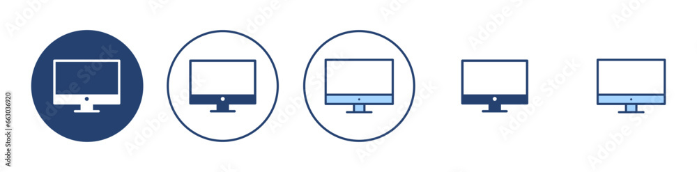 Wall mural computer icon vector. computer monitor sign and symbol