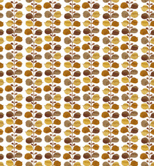 Watercolor hand drawn texture for your design wallpaper or textile and other.Seamless pattern with grass branches leaf on autumn colours. 