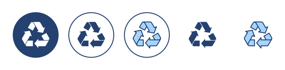 Recycle icon vector. Recycling sign and symbol.