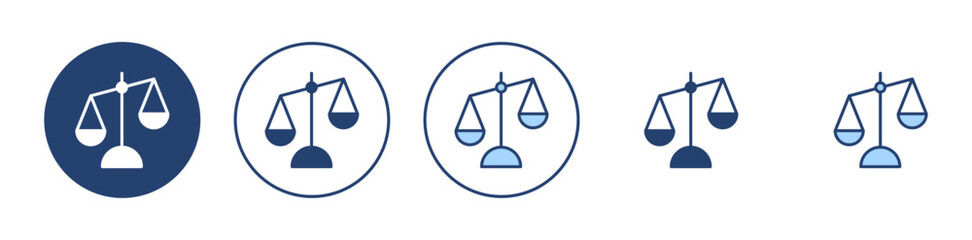 Scales icon vector. Law scale icon. Justice sign and symbol