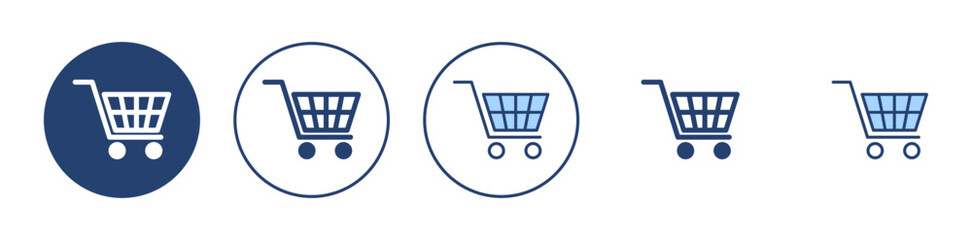 Shopping icon vector. Shopping cart sign and symbol. Trolley icon