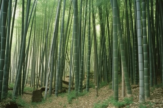 An image of bamboo. Generative AI