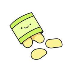 chips character. Vector illustration. Isolated on white background.