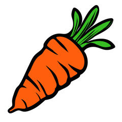Vibrant Carrot: Vector Carrot Illustration