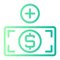 Fototapeta premium add gradient icon