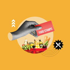 Food stamps, Stamps provide nutritional benefits, budgets for disadvantaged families, Supplemental Nutrition Assistance Program, Food Stamps, Food, Social Services, Government Shutdown, Food and Drink