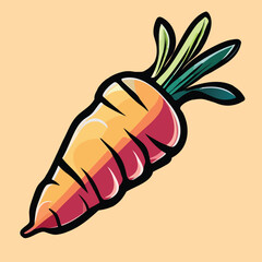 Vibrant Carrot: Vector Carrot Illustration