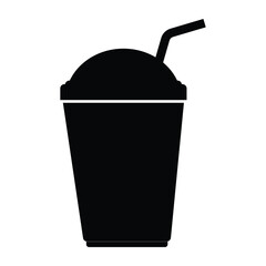 plastic cup icon vector
