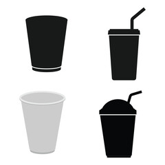 plastic cup icon vector