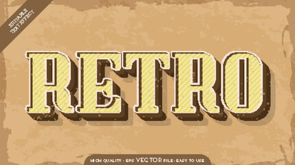 Obraz premium Editable text effect - Retro Vintage