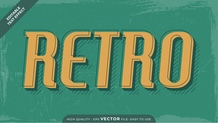 Obraz premium Editable text effect - Retro Vintage
