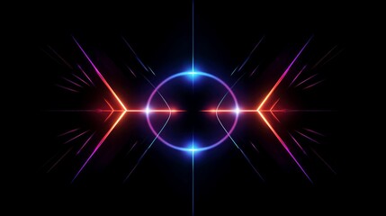 Abstract abstract neon glowing line, Technology background