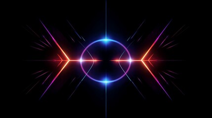 Fototapeta premium Abstract abstract neon glowing line, Technology background