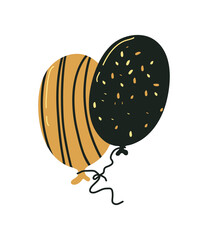 happy new year balloons