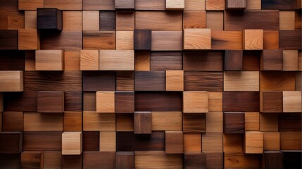 Wood marquetry wall parquet, abstract pattern background - obrazy, fototapety, plakaty