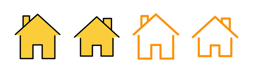 House icon set for web and mobile app. Home sign and symbol