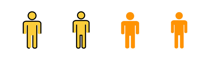 Man icon set  for web and mobile app. male sign and symbol. human symbol