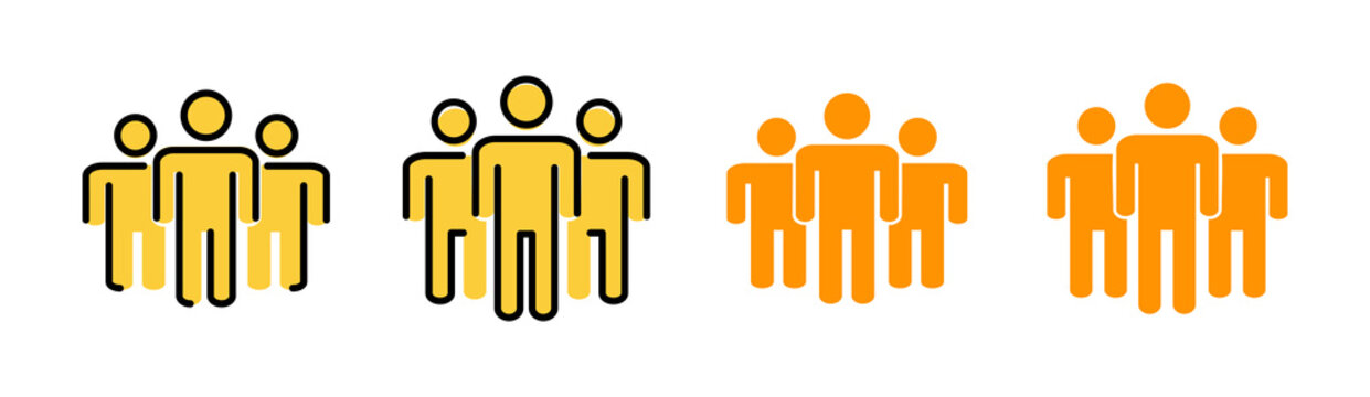 People icon set for web and mobile app. person sign and symbol. User Icon vector