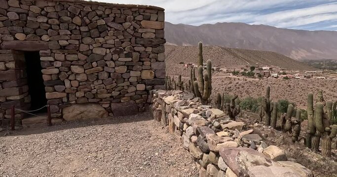 Pucara de Tilcara Ruins in Tilcara, Humahuaca Valley, Jujuy Argentina.  The Pucar&aacute; of Tilcara is one of the most important pre-Hispanic settlements of the Quebrada de Humahuaca
