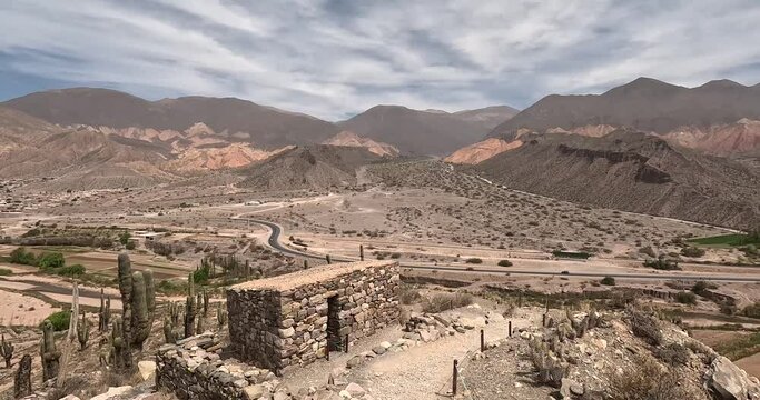 Pucara de Tilcara Ruins in Tilcara, Humahuaca Valley, Jujuy Argentina.  The Pucar&aacute; of Tilcara is one of the most important pre-Hispanic settlements of the Quebrada de Humahuaca