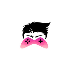 Kids and game design template, game icons, face design
