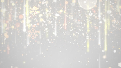 Christmas background with winter snowflakes and particles falling.