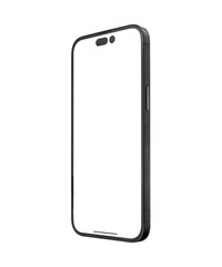 flat rays ,collection of black smartphone mockup blank screen isolated with clipping path on transparent background.