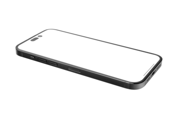 flat rays ,collection of black smartphone mockup blank screen isolated with clipping path on transparent background.