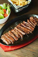 grilled meal steak