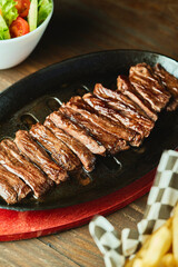 grilled meal steak