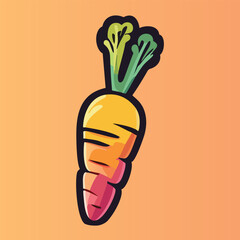 Vibrant Carrot: Vector Carrot Illustration