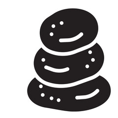 hot stones glyph icon