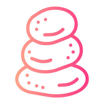 hot stones gradient icon