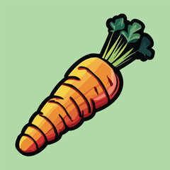 Vibrant Carrot: Vector Carrot Illustration