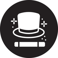 magic hat glyph icon
