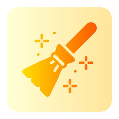 witch broom gradient icon