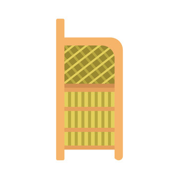 Folding Screen Divider Icon, Space Divider Into Separate Distinct Areas Vector Illustration