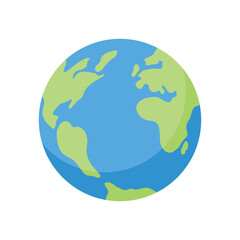 Earth globe isolated on white background. Earth icon. Vector illustration