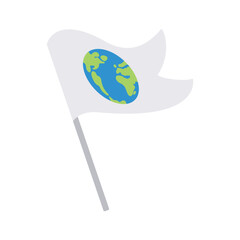 Earth flag vector flat style. Creative illustration