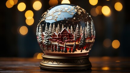 Obraz premium christmas snowglobe, winter theme, christmas background and wallpaper