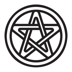 pentagram line icon
