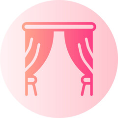 curtains gradient icon