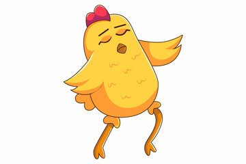 Cute Chick Character Design Illustration
