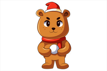 Cute Baby Bear Character Design Illustration