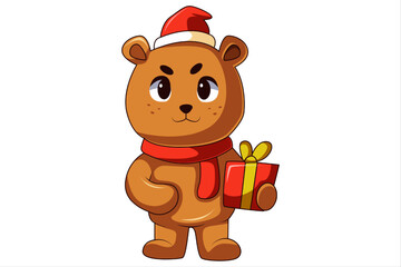 Cute Baby Bear Character Design Illustration