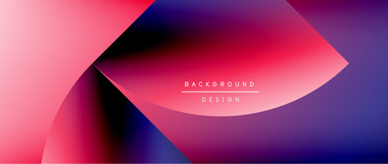 Circles and round shapes with gradients. Minimal abstract background, round geometric shapes, clean and structured design