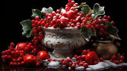 christmas decoration with berries